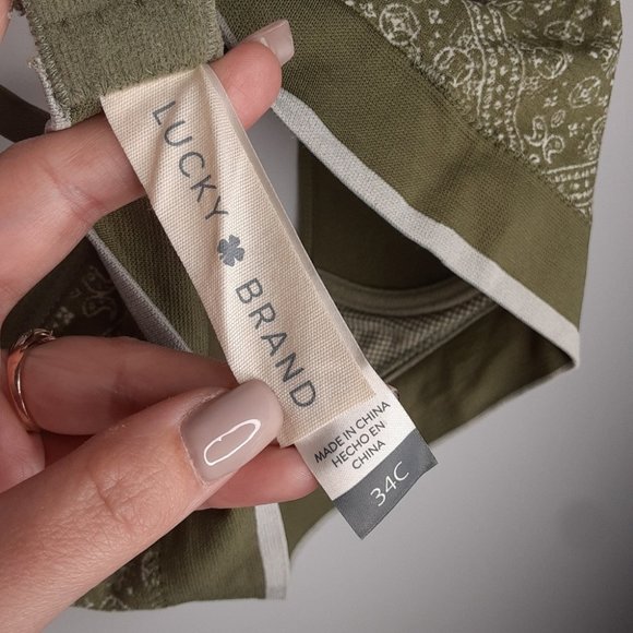 Lucky Brand wireless 34C olive green Bra - Picture 3 of 3